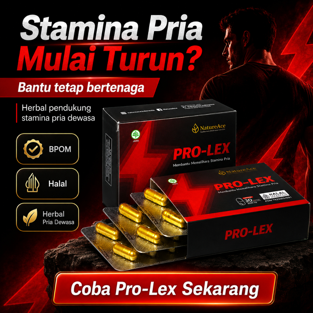 Pro-Lex NatureAce Herbal Stamina Pria Pasak Bumi Purwoceng BPOM Halal