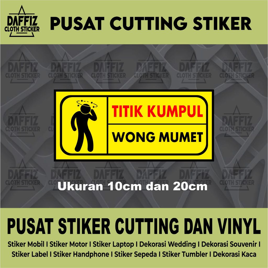 STIKER VINYL TITIK KUMPUL WONG MUMET