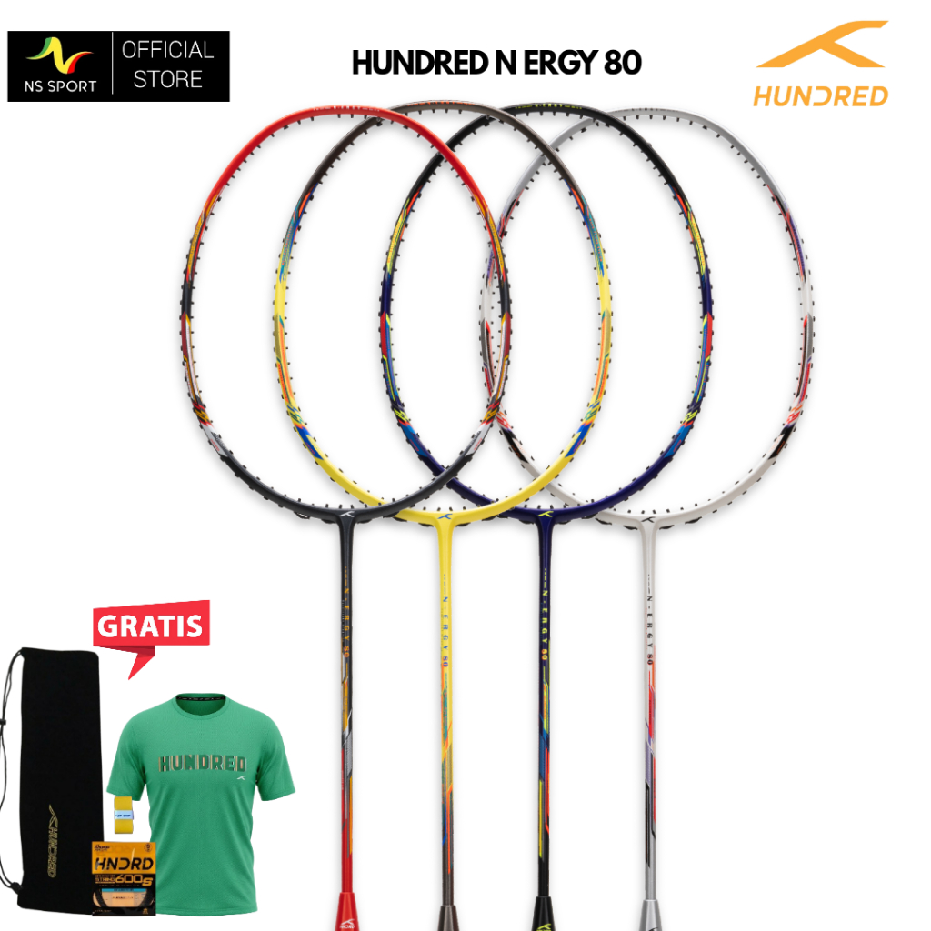 Raket Badminton Hundred N Ergy 80