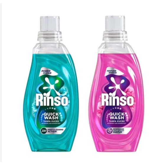 RINSO QUICK WASH DETERGEN CAIR BOTOL 650ML