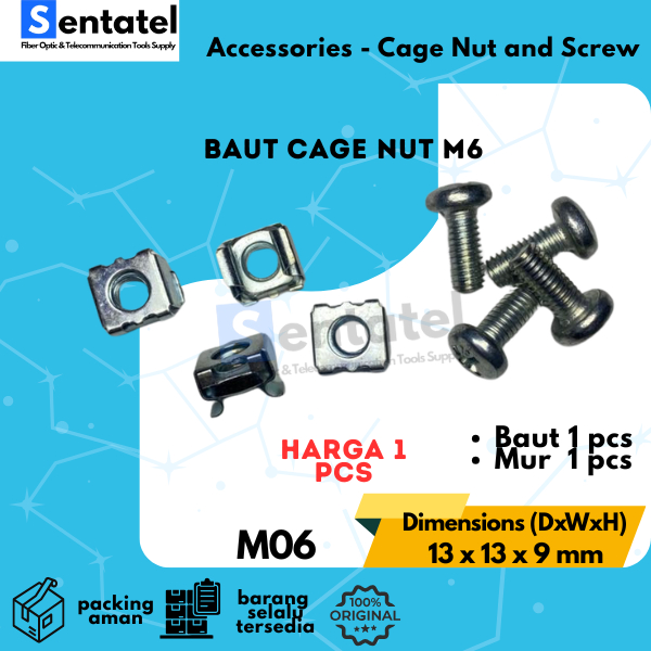 Cage Nut M6 Bout
