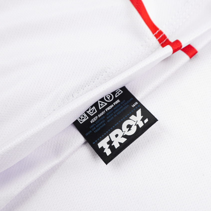Troy Company Jersey Putih Aksen Hitam Merah - Amor Fati 12 Jersey White Accent Black Red JSM 3618