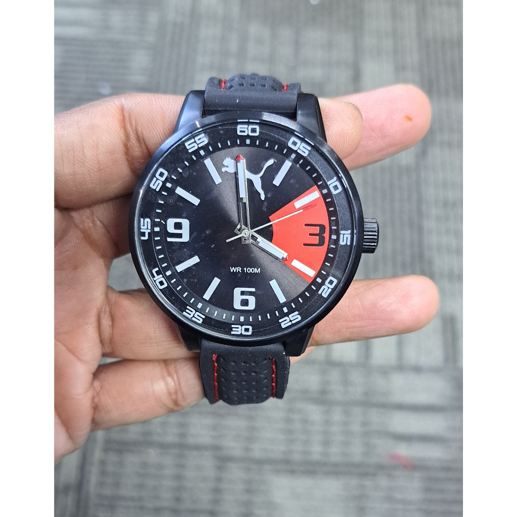 Jam Tangan PUMA ROAD PRECISION - BLACK RED PU104171001