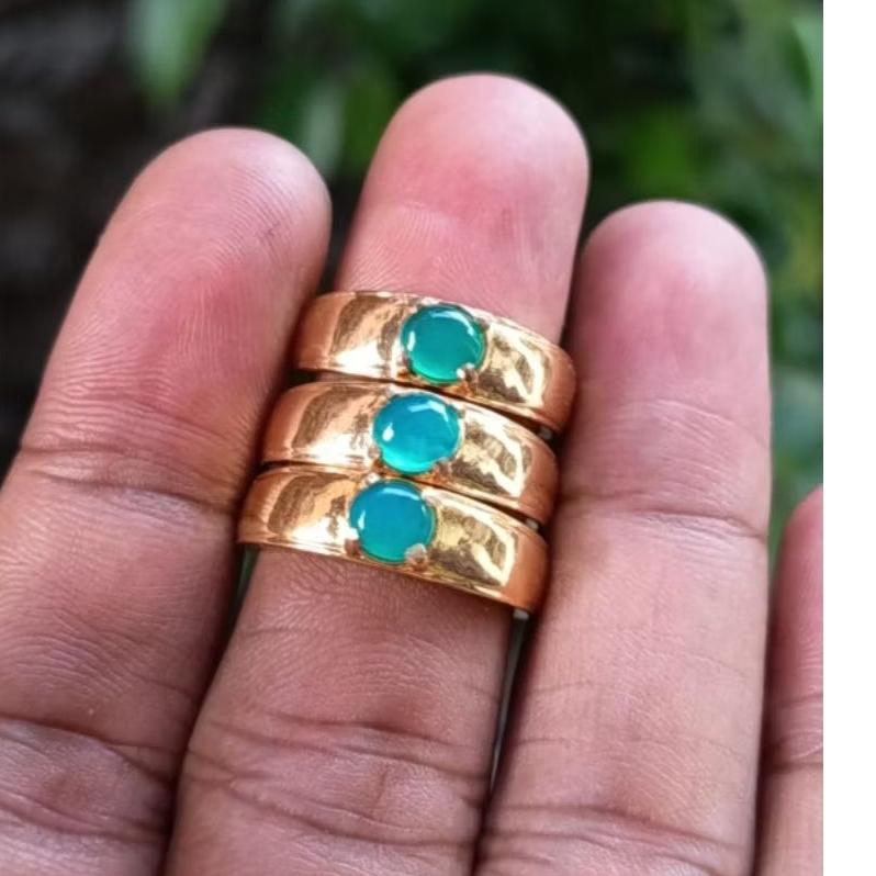 cincin batu akik bacan doko majiko kristal natural super giwang xuping.