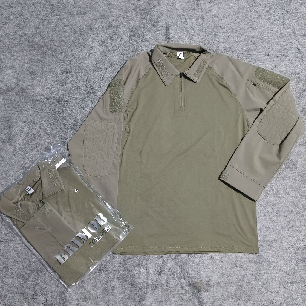 Kaos Tactical BDU Hijau Jatah BRIMOB 2025 / Kaos Tactical Hijau BRIMOB / Kaos BDU Hijau BRIMOB