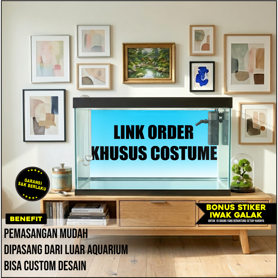 Link Khusus Desain Custome Atau Request Desain Stiker Background Wallpaper Aquarium
