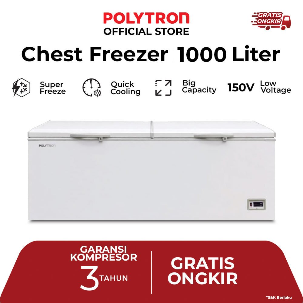 Polytron Chest Freezer 1000 Liter PCF 1218
