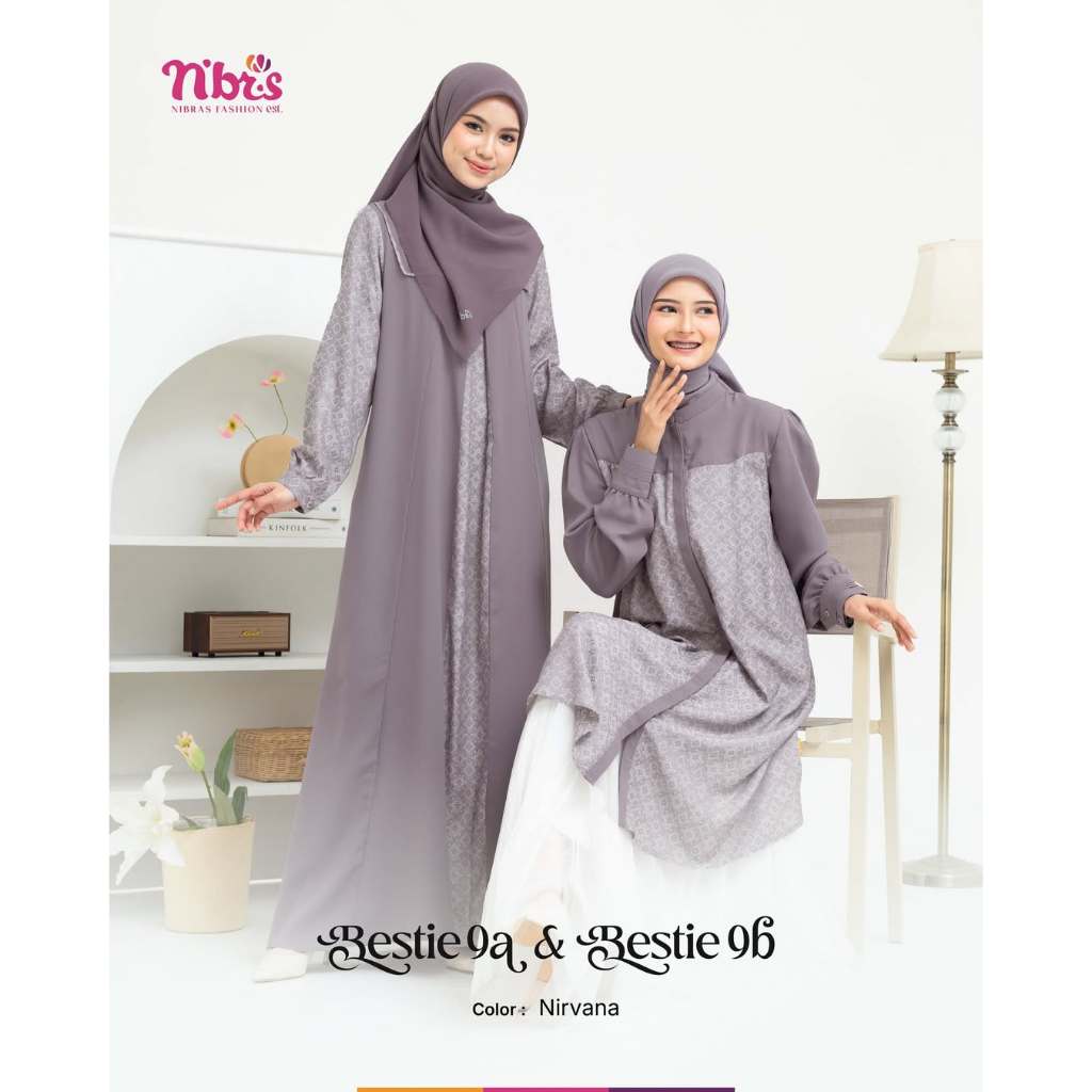 COUPLE GAMIS TUNIK ~ BESTIE SERIES 9A & 9B TERBARU BY NIBRAS 2026