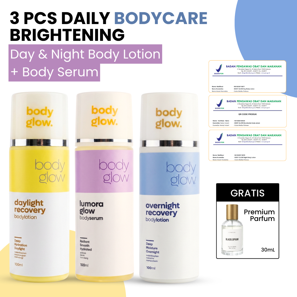 [GRATIS PREMIUM PARFUM] Lotion Super Dosting Lotion Siang + Malam + Serum Botol Body Glow Dosting Lo
