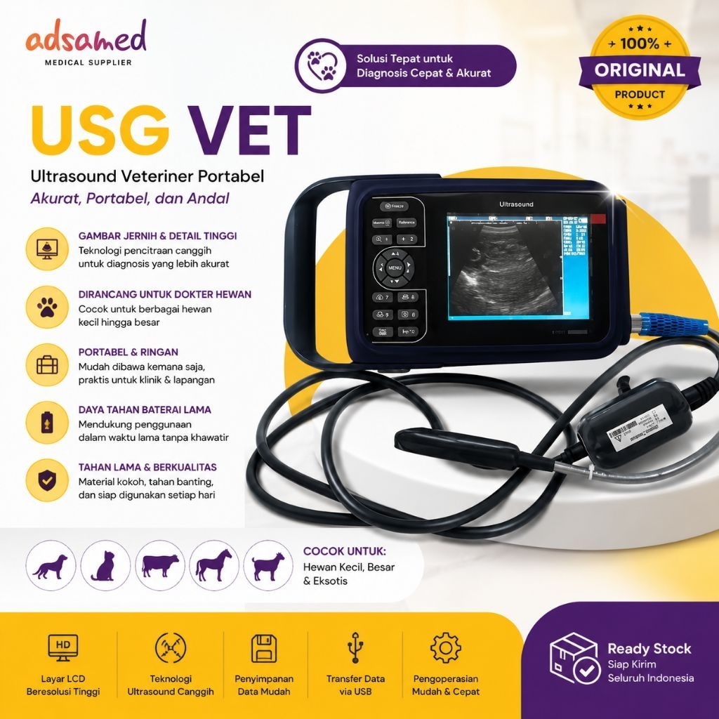 USG Vet SUN-808F Ultrasound Veterinary / USG hewan Portable