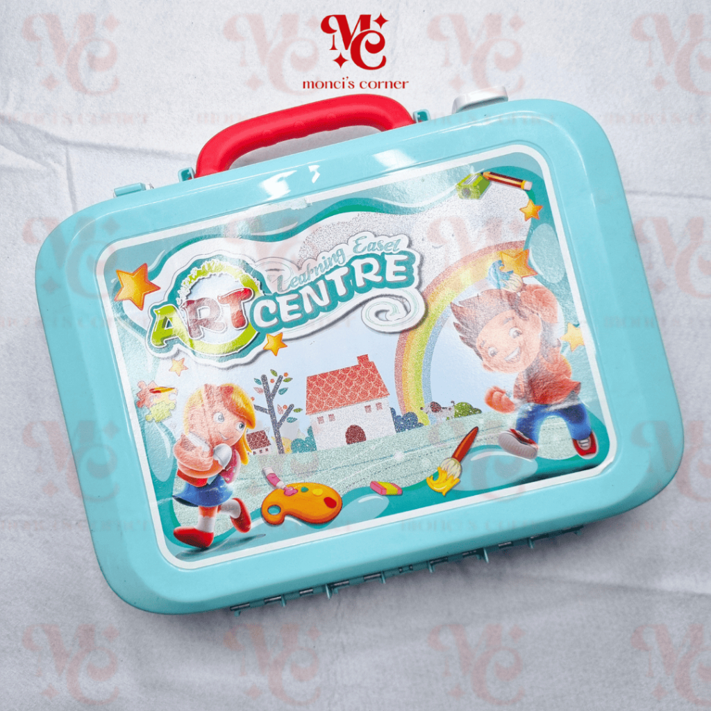 MONCI'S PRELOVED - ART CENTER LEARNING EASEL FOR KIDS | PAPAN TULIS MAGNETIC DOT UNTUK ANAK | PAPAN 