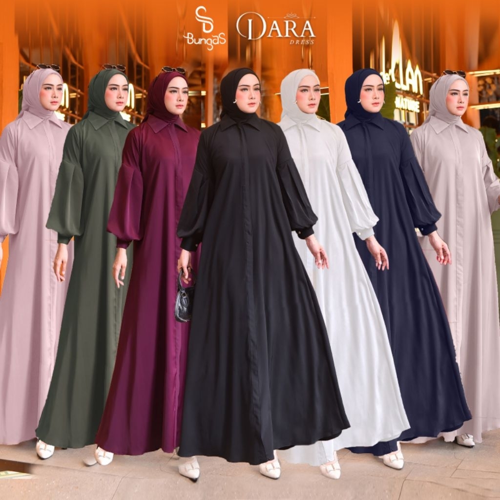 Ready Gamis Syari DARA Dress Only By Bungas Syari/Gamis Cantik Bungas Bunda