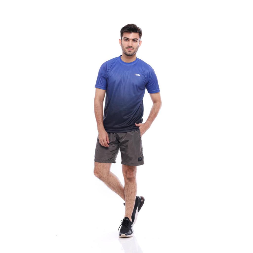 Jersey Gradasi Vertical Biru Hitam