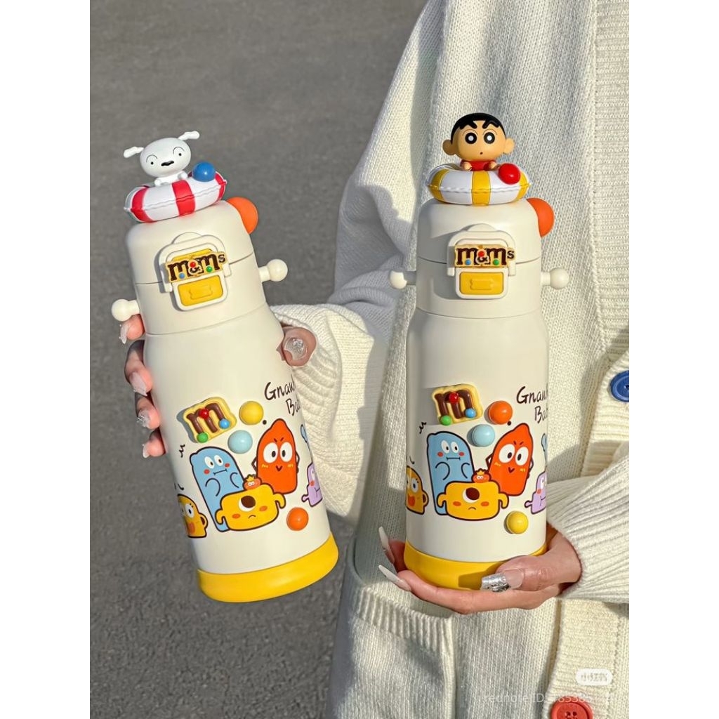 Tumbler Custom Karakter Cute + Strap Estetik Kekinian