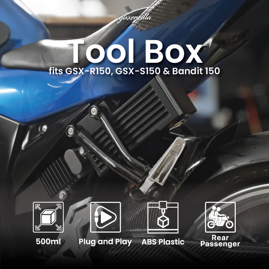 Tool Box Suzuki GSX R150 S150 Bandit 150 Kit Tempat Penyimpanan Perkakas Bagasi Tambahan