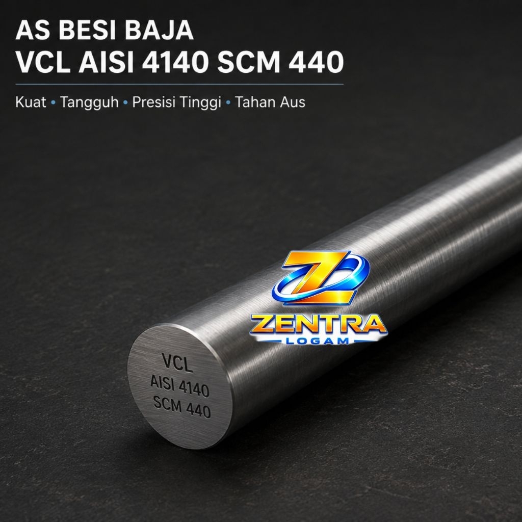 AS BESI BAJA VCL AISI 4140 SCM 440 | DIAMETER 25MM X PANJANG PER 1CM