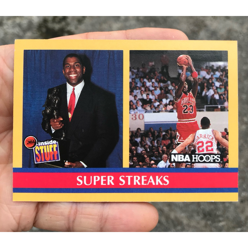 NBA HOOPS MICHAEL JORDAN / MAGIC JOHNSON KARTU BASKET 1990