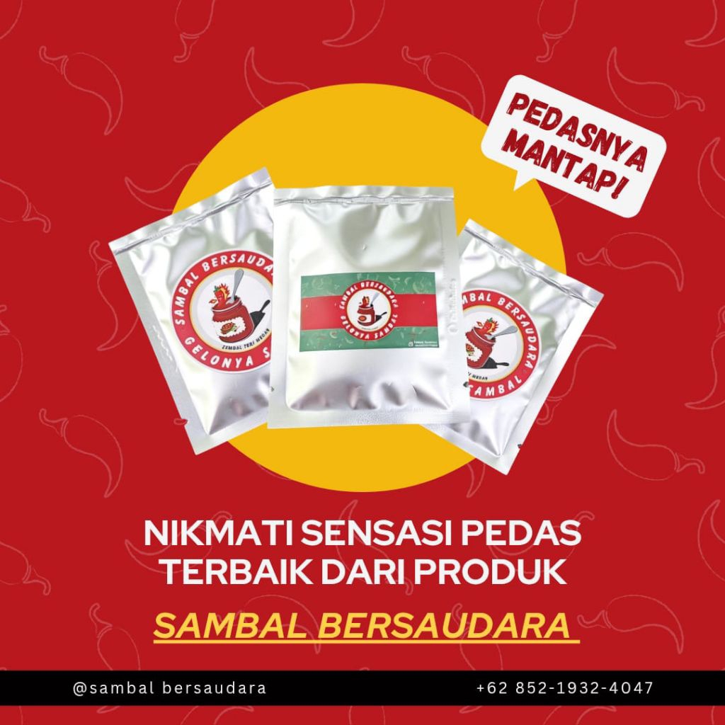 Sambal Bersaudara Sachet 3 Rasa - Cumi, Teri Matah & Ikan Tongkol