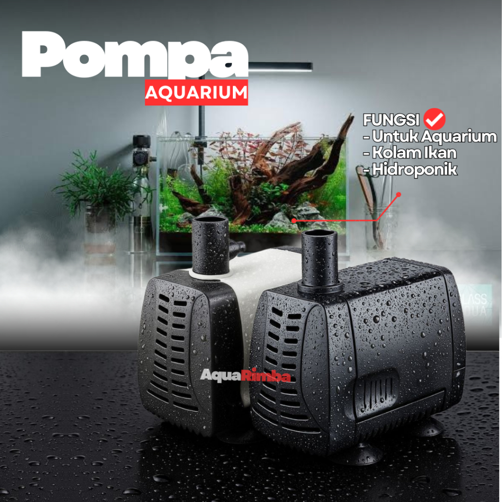 Pompa Celup Aquarium & Kolam Ikan 3-4 meter Hemat Listrik