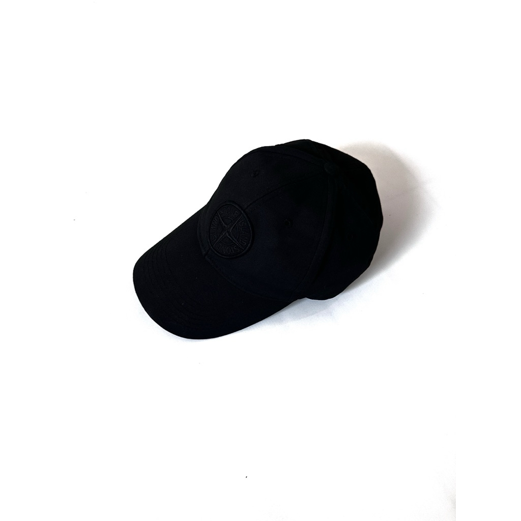 STONE ISLAND Compass Embroidered Logo Cap - Black