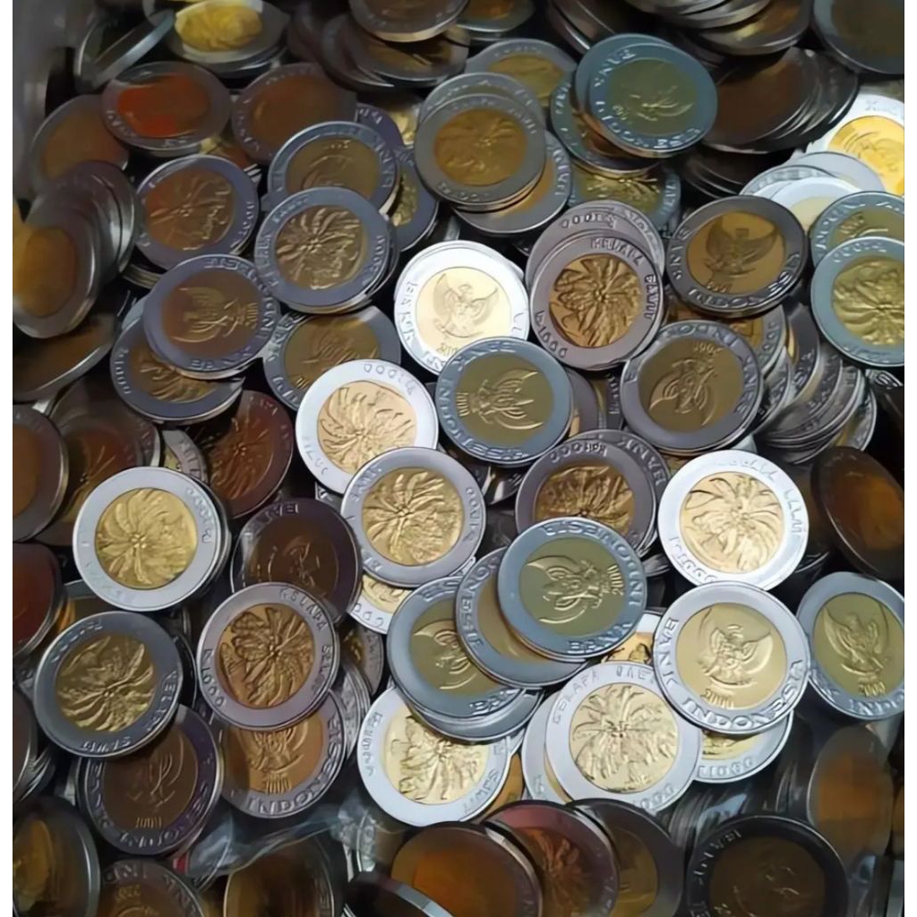 uang koin kuno 1000 rupiah kelapa sawit untuk koleksi dan mahar