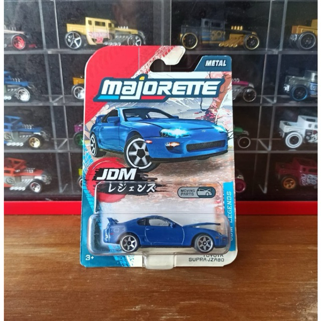 Majorette Toyota Supra Mk4 JZA80 Open Hood Kap JDM Legends Premium Cars 2025 Biru Toy Diecast Mobil 