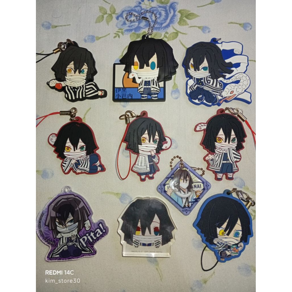 [ OFFICIAL ] Merch Anime "Kimetsu no Yaiba/Demon Slayer" Iguro Obanai  / Gantungan Kunci / Rubber / 