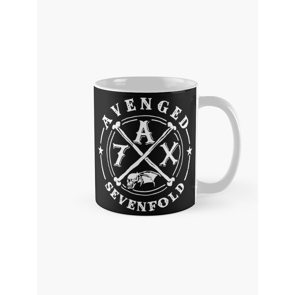 Gelas Keramik White Circle Coffee Mug