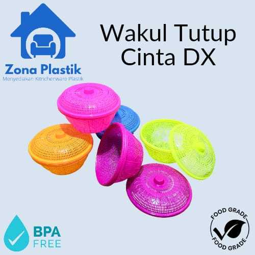 WAKUL TUTUP HATI DX - BESEK NASI TUTUP HAJATAN - MARANG/CETING BERKATAN BAHAN PLASTIK PP5