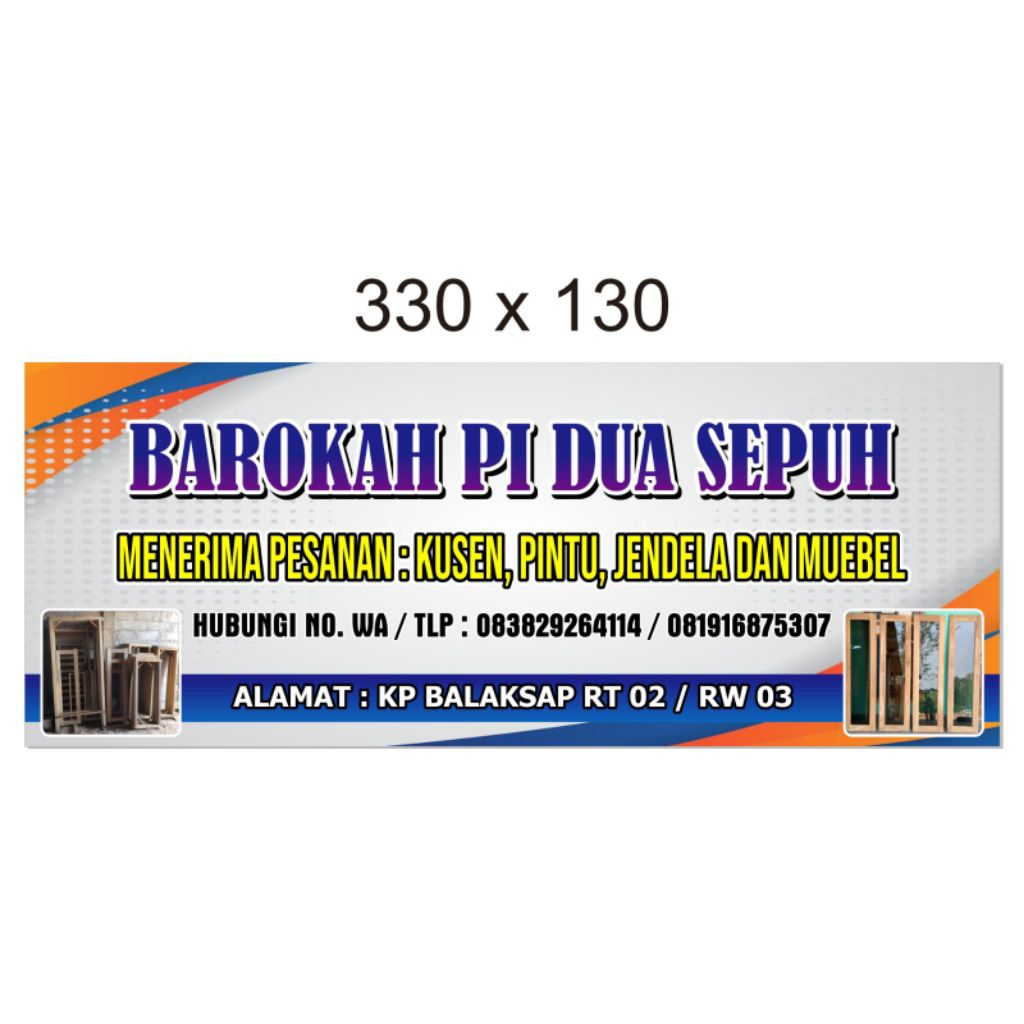 spanduk kusen or spanduk pecel lele or spanduk meubel or spanduk kue or banner semua bidang usaha.uk