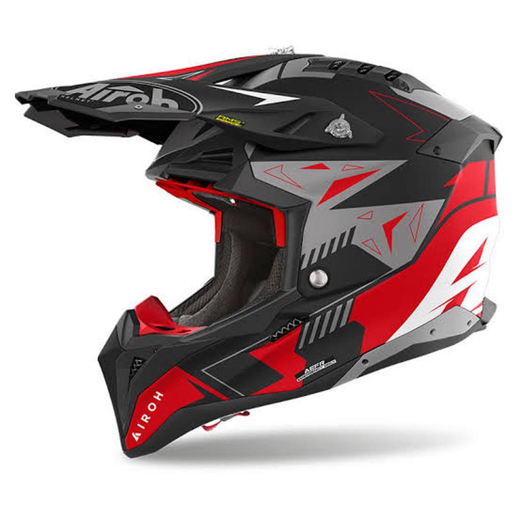 AIROH AVIATOR 3 SPIN RED MATT HELM AIROH AVIATOR 3 ORIGINAL MOTOCROSS TRAIL