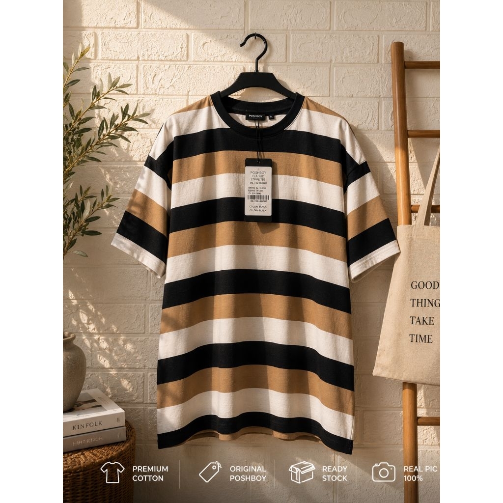 Kaos Stripe Poshboy Premium