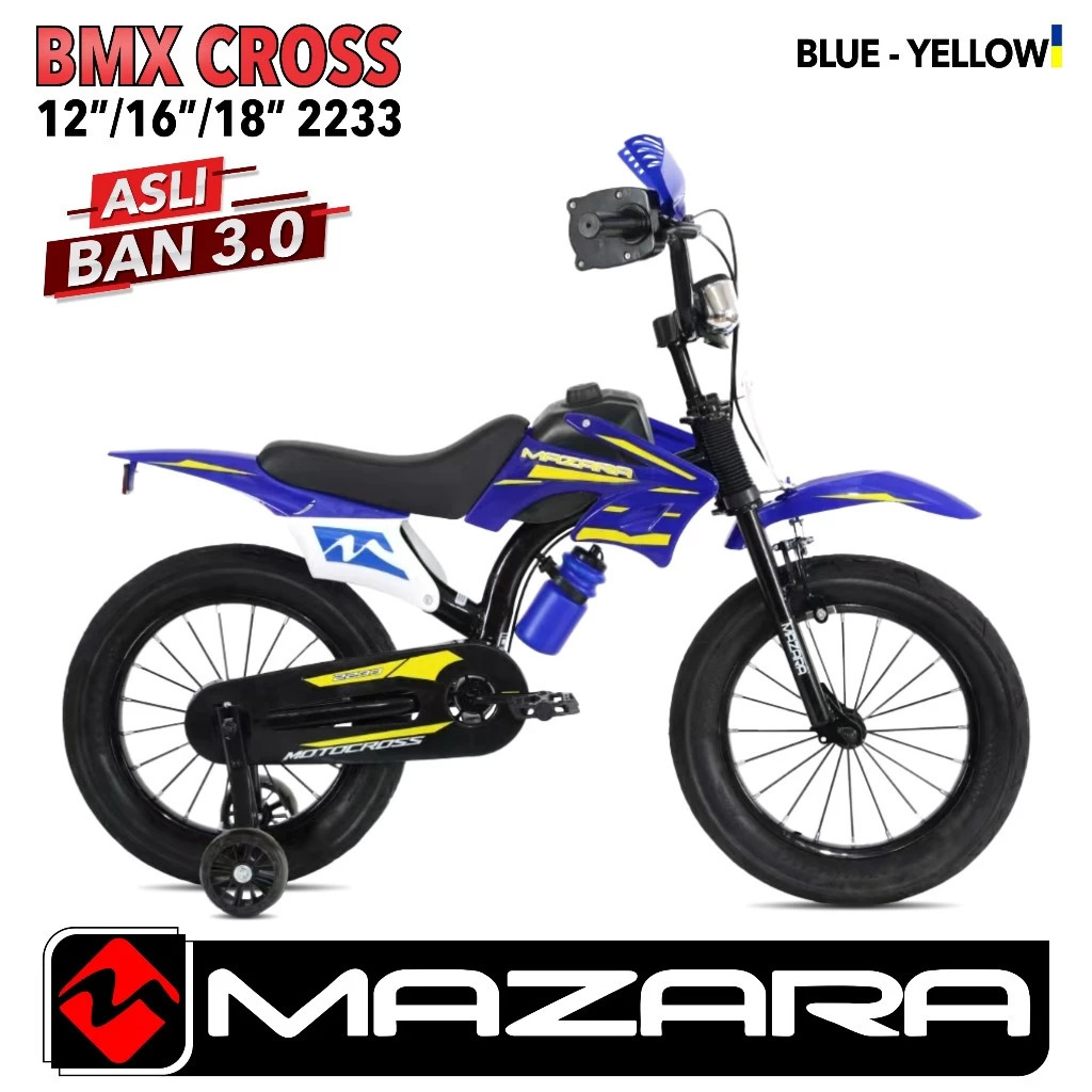 Sepeda Anak BMX 12 inch Traill Mazara 2233 Ban Jumbo 3.0 NEW Sepeda Anak Laki Laki