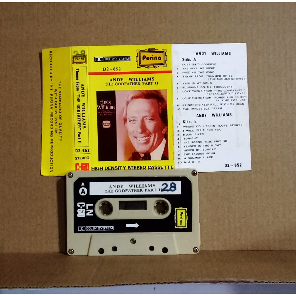 ANDY WILLIAMS - THE GODFATHER PART II - Kaset