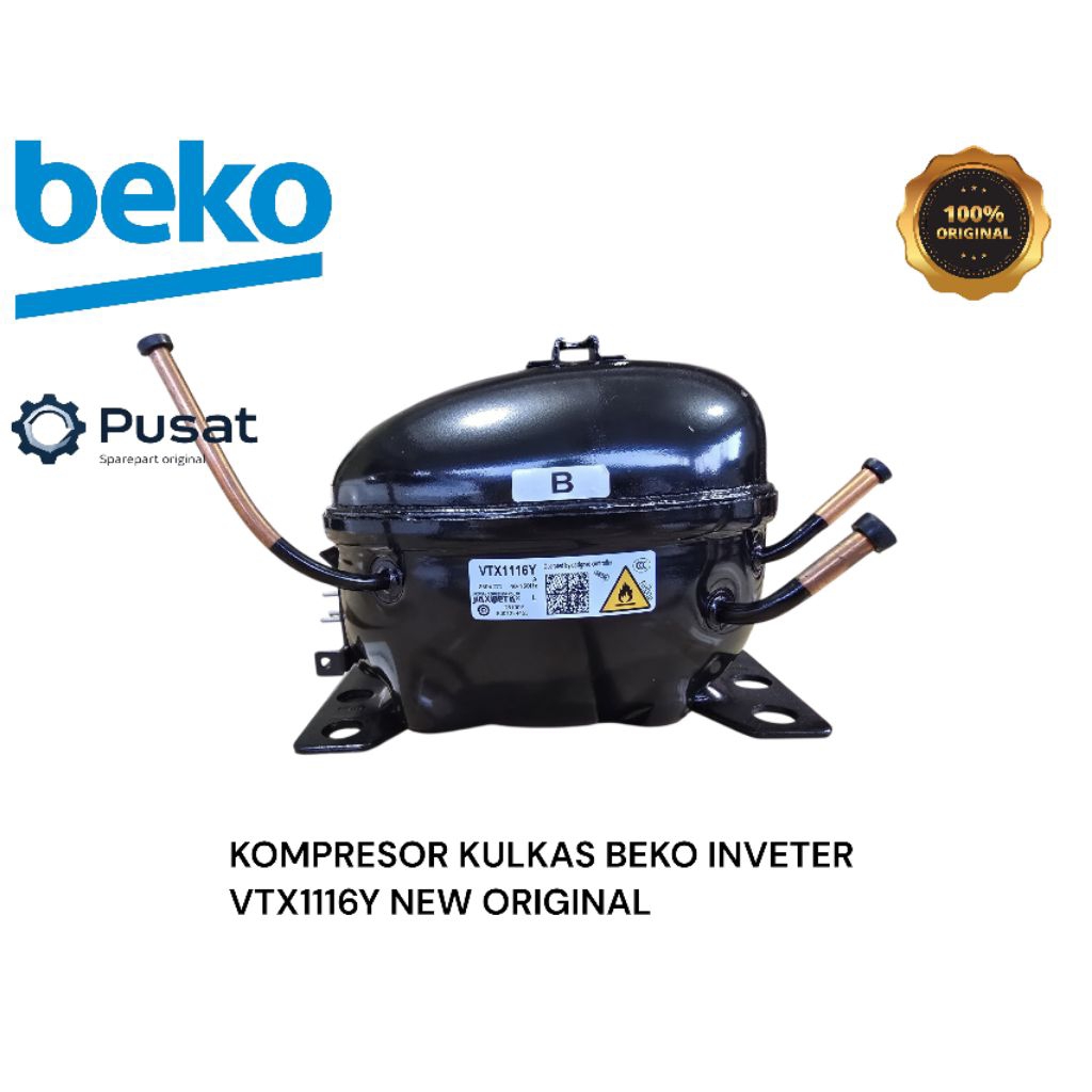 KOMPRESOR KULKAS INVERTER BEKO NEW ORIGINAL VTX1116Y R600a