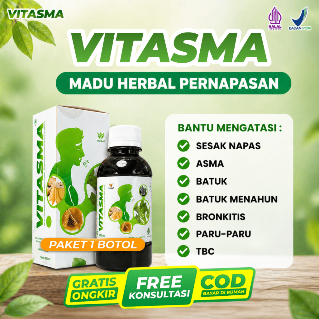 ORIGINAL 1 Botol Madu Vitasma Madu Batuk Kronis Obat Batuk Herbal MADU ISPA