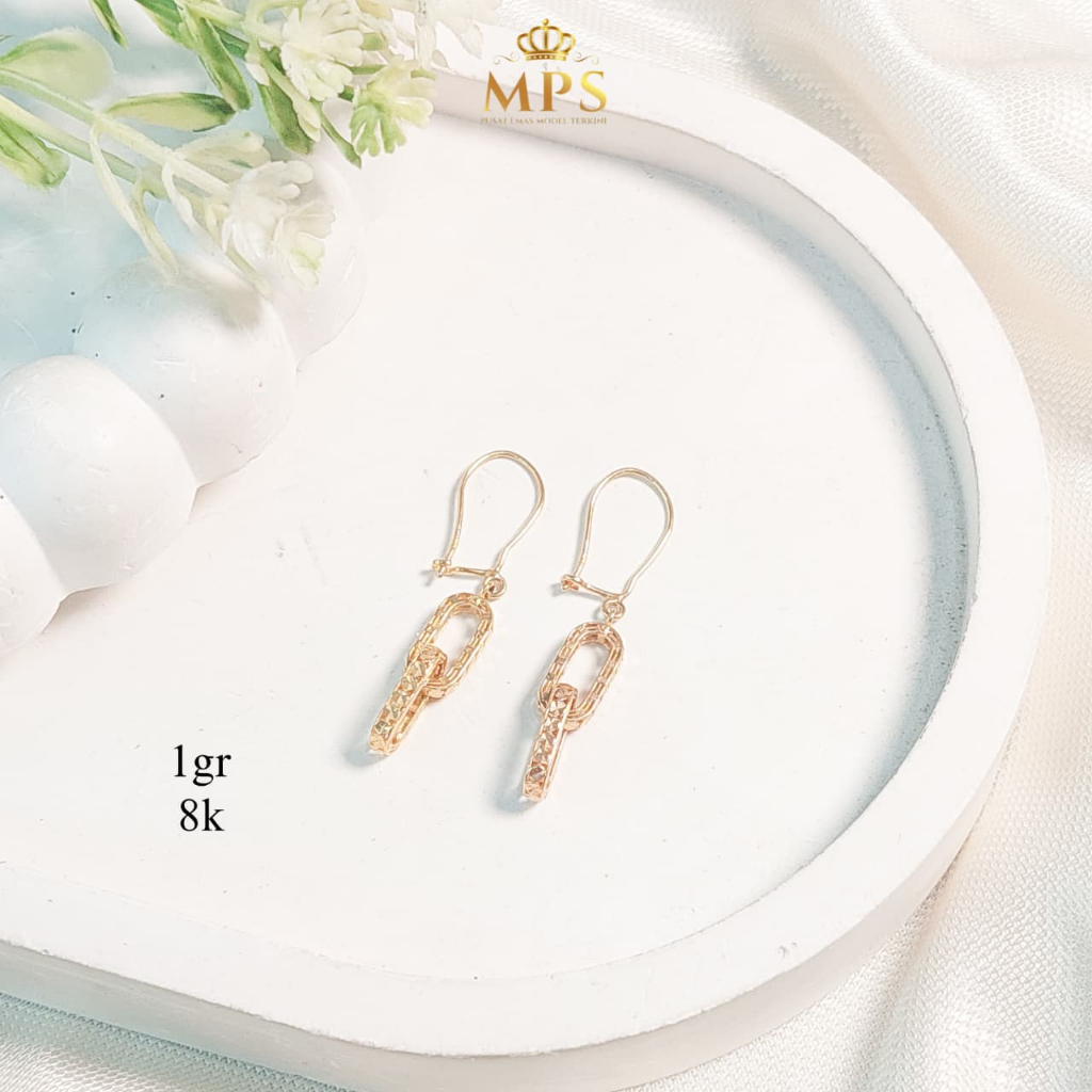 puterasokaraja NEW COLLECTION ANTING PANJANG EMAS ASLI KADAR 8K/375% TOKO EMAS PUTERA SOKARAJA