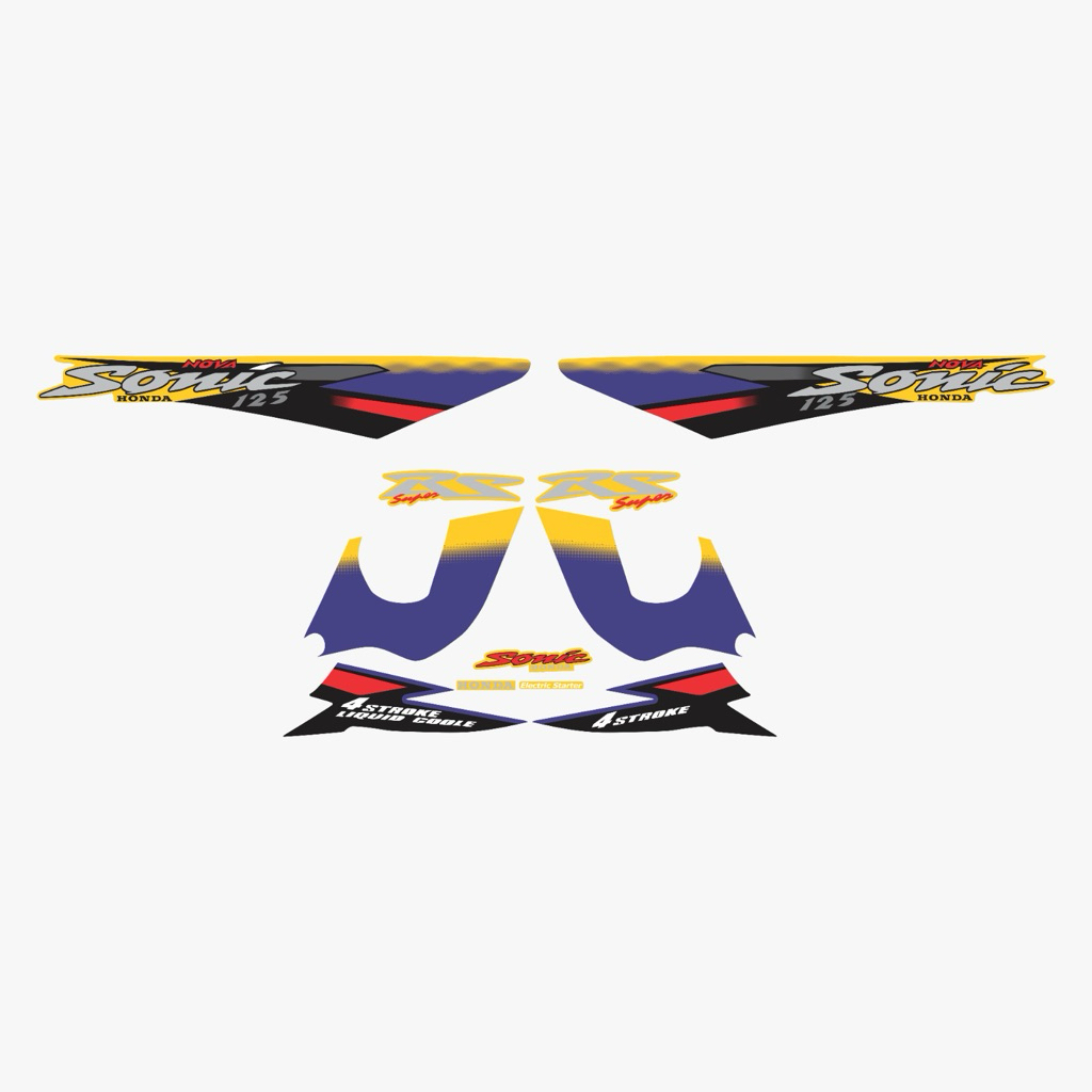Striping Honda Sonic RS Super 125 - Sticker Variasi Std Honda Sonic RS Super 125