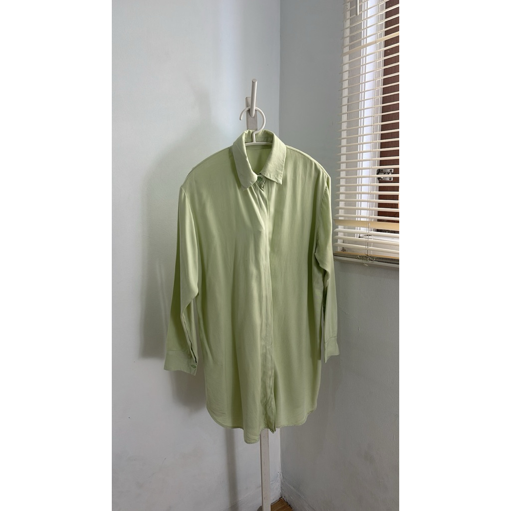 Preloved Basic Tunik Premium Rayon warna sage green
