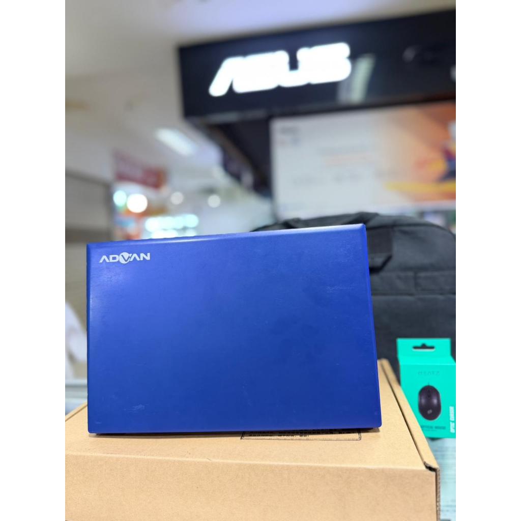 advan laptop leptop second bekas advan soulmate intel celeron ram 4 gb ssd 128 gb 14 inc siap pakai 