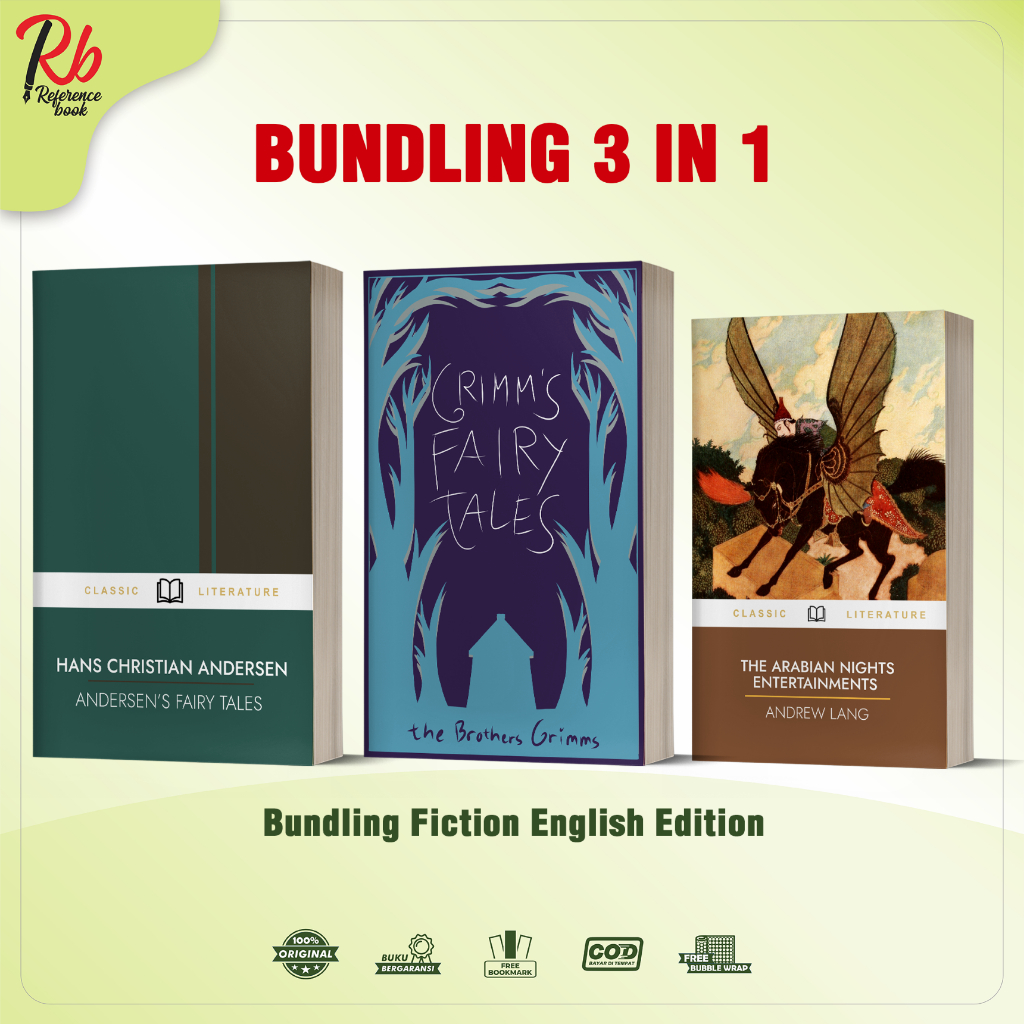 Bundling Buku (Andersen's Fairy Tales, Grimms Fairy Tales, The Arabian Nights) - English Version