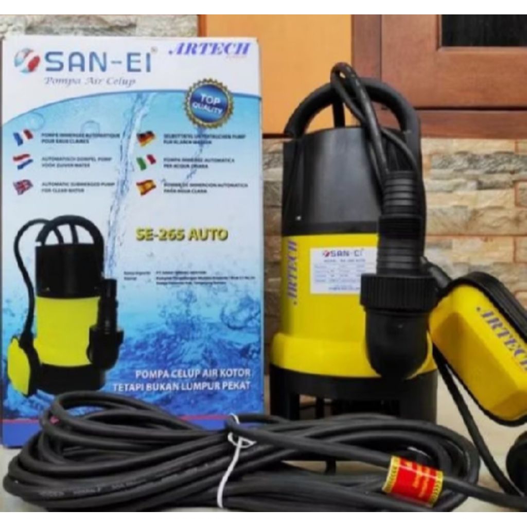 POMPA CELUP KOLAM IKAN OTOMATIS 250 WATT POMPA AIR CELUP KOLAM IKAN