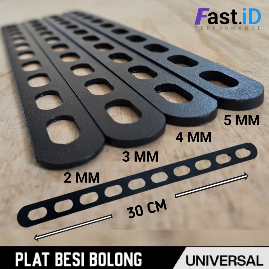 Breket plat Tebal 5M plat lubang Gantungan knalpot Bracket lampu Breket plat bolong besi tebal 5mm