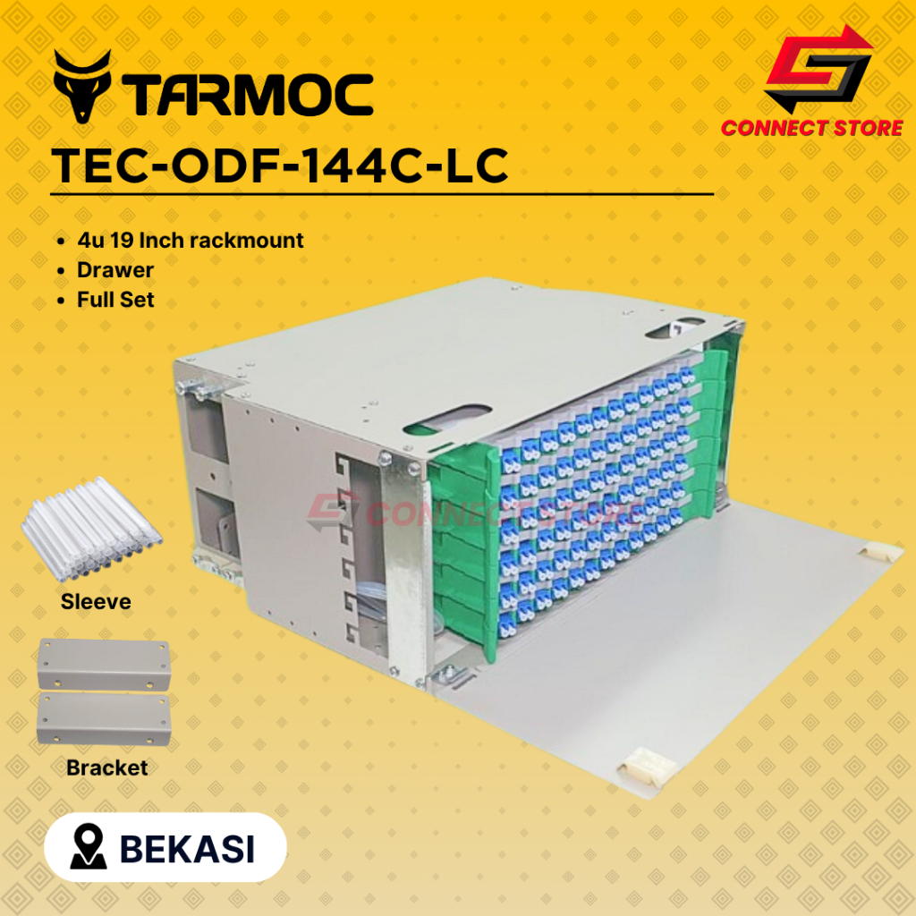 Fiber Optic ODF/OTB 144 Core LC Lengkap Rackmount | ODF 144C LC