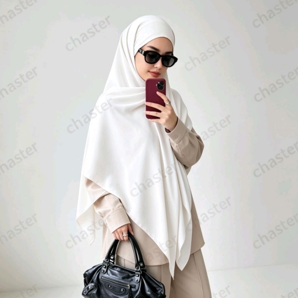 Jilbab Segi Empat Bella Square Syar'i 130x130 Pollycotton Premium - Bugis Hijab