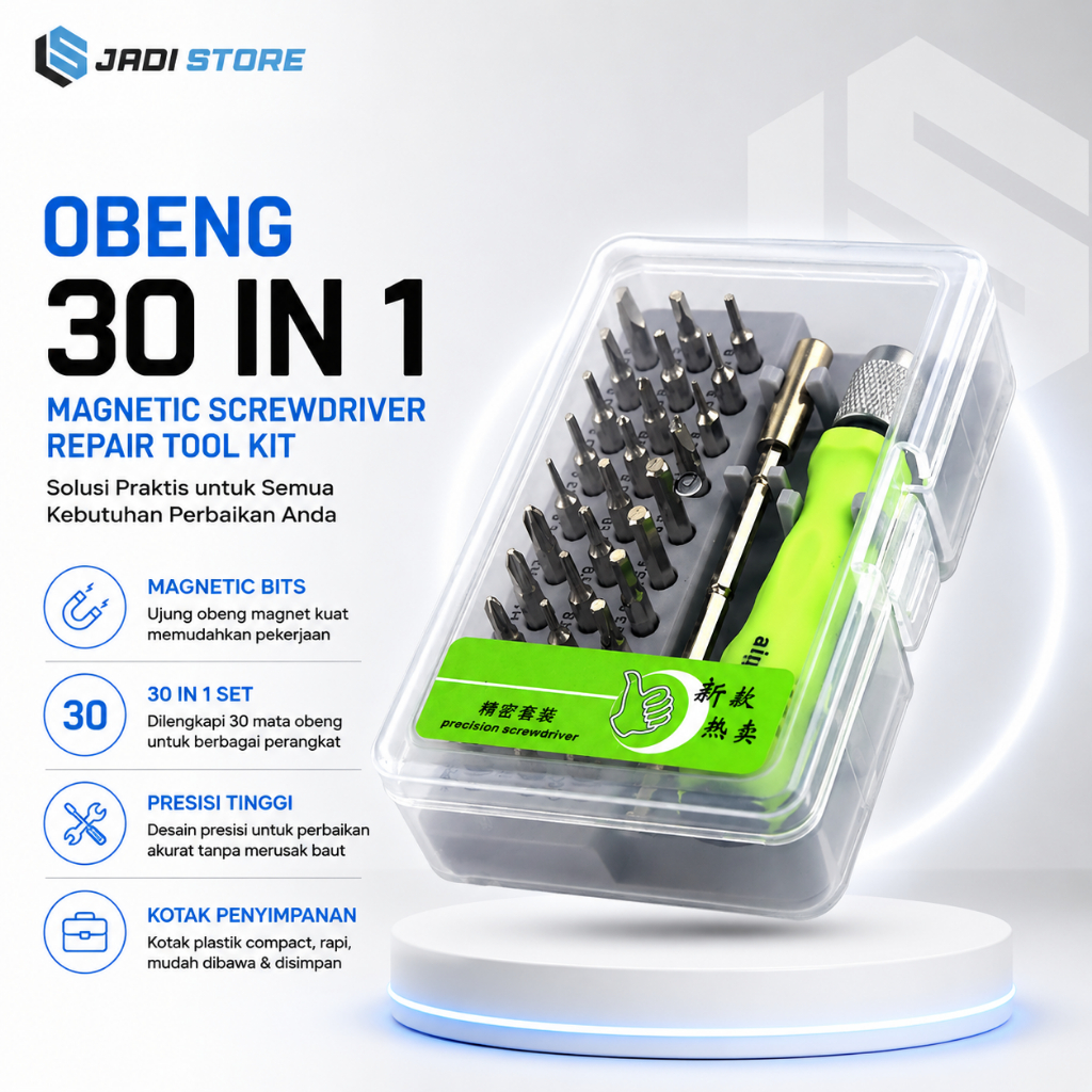 Obeng 30 in 1 Obeng Set Obeng HP Obeng Kecil Obeng HP Full Set Obeng Magnet Set Obeng Magnet Kecil O