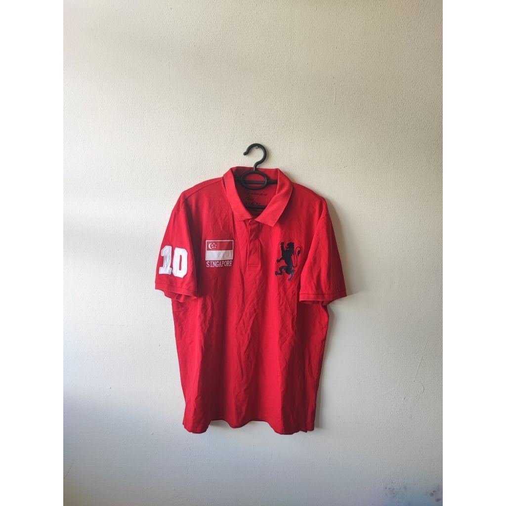 KAOS POLO GIORDANO SINGAPORE BIG LOGO ORIGINAL