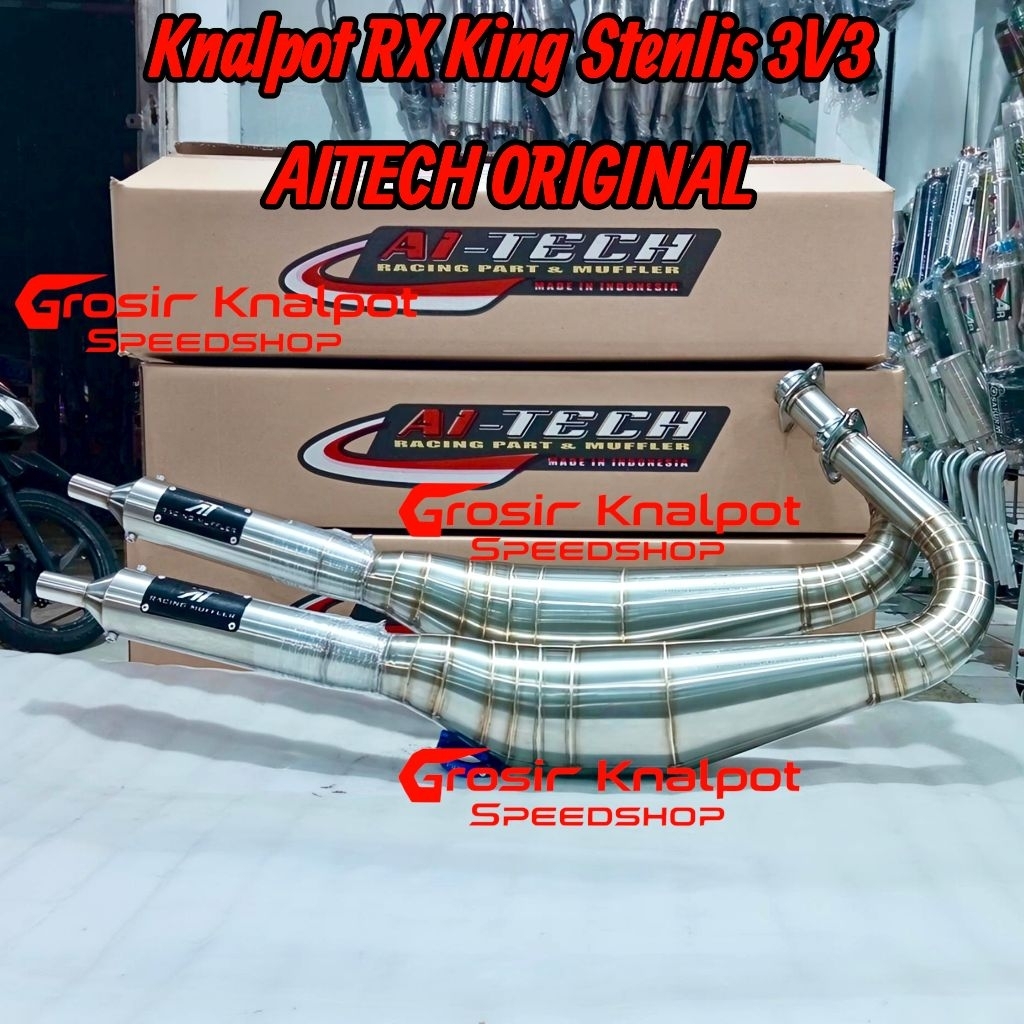 Knalpot RX-KING AITECH STAINLES 3V3 KNALPOT KOLONG RX-KING KNALPOT RACING RX KING 100% ORIGINAL AITE
