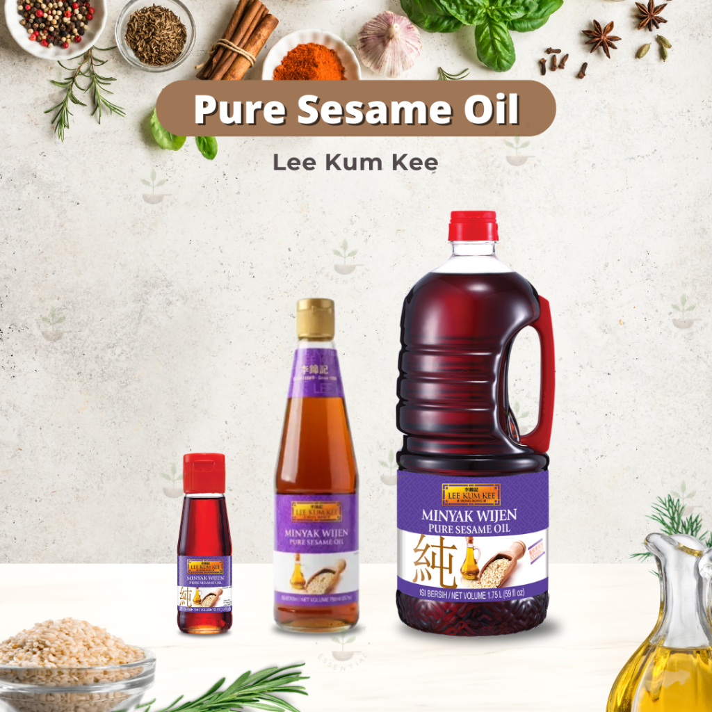Lee Kum Kee Pure Sesame Oil - Minyak Wijen Halal Lee Kum Kee Pure Sesame Oil 115ml 207ml 750ml 1750m