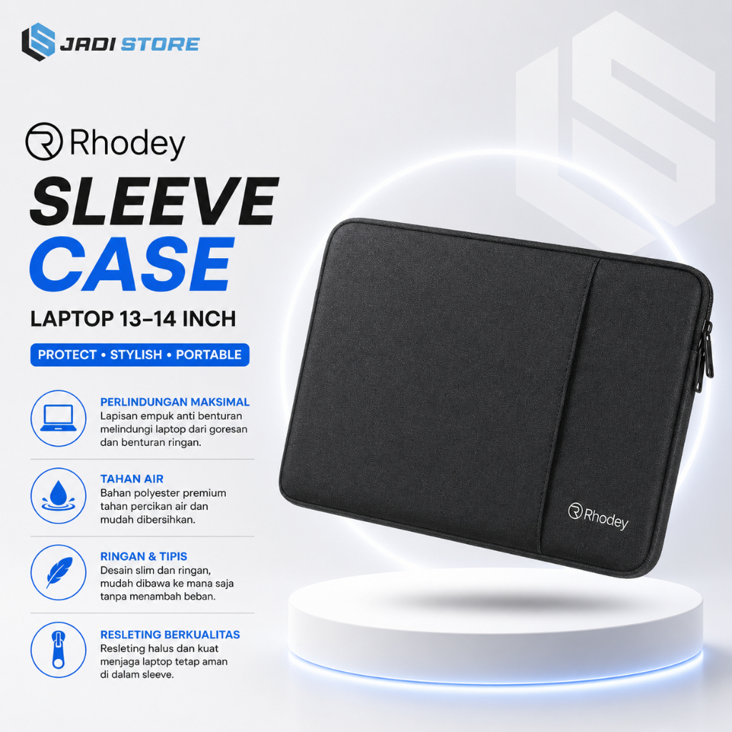 RHODEY Sleeve Case Laptop 11 12 13 14 15 15.6 Inch Sarung Tas Pelindung Macbook Asus Lenovo Acer HP 